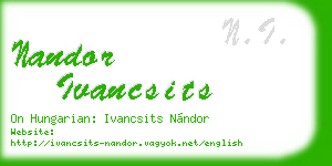 nandor ivancsits business card
